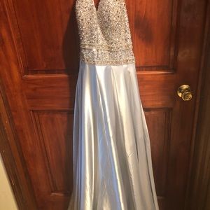 Camille La Vie Prom Formal Dress blue sz 8